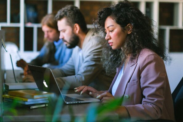 people working on computer